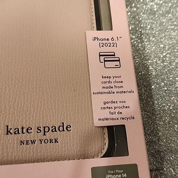 Kate Spade Wrap Folio Case- Pale Vellum/Black